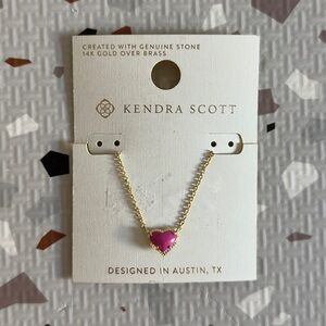 Kendra Scott Pink Heart Pendant Necklace